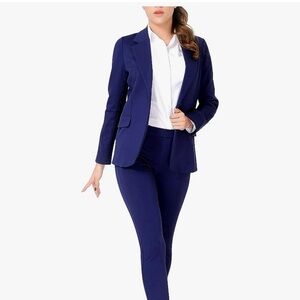 Elegant Navy Women's Suit Set